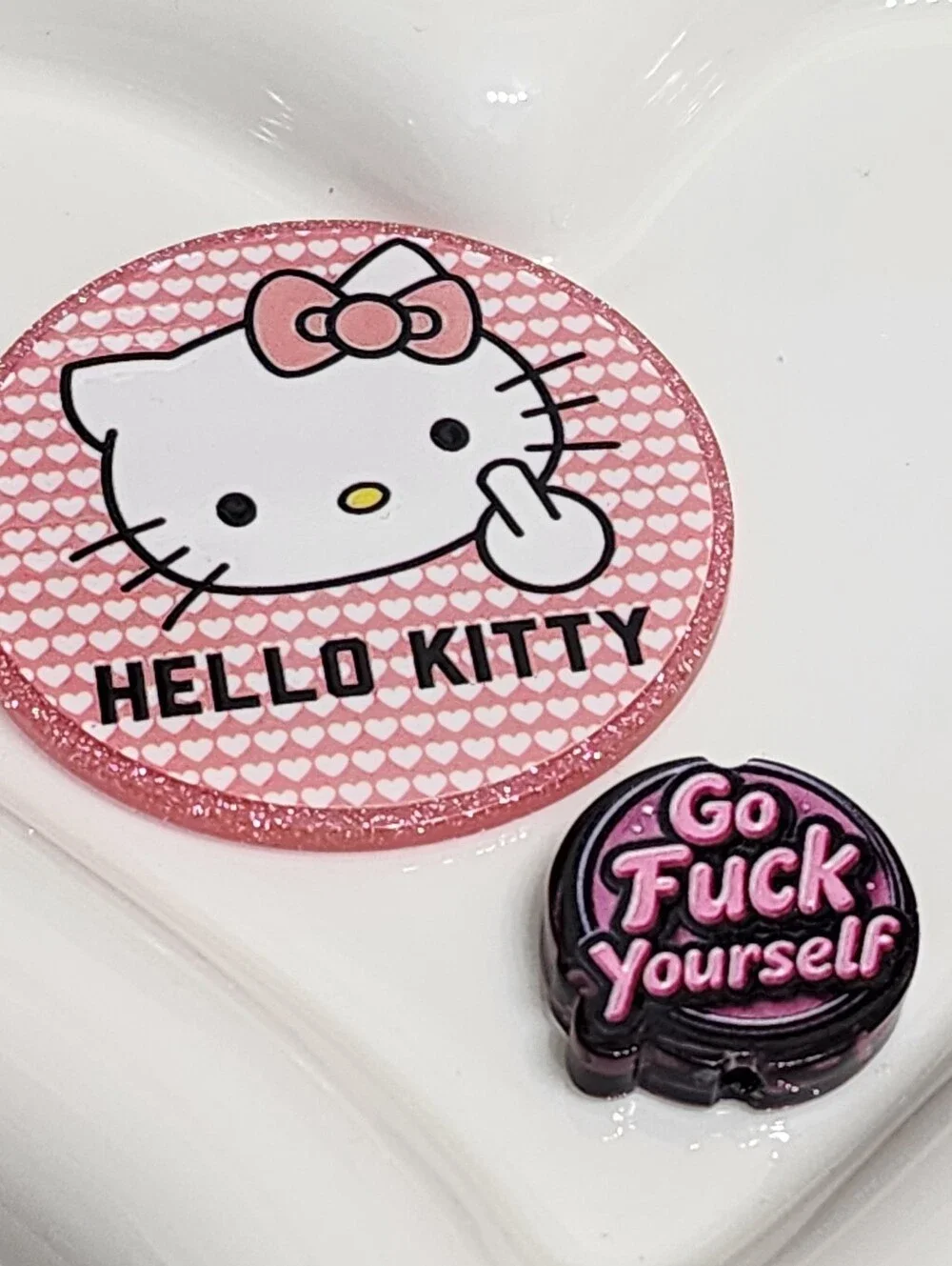 Spicy Cat Flatback Focal Bead Keychain Magnet Crafts Badge Bag Clip Jewelry‎